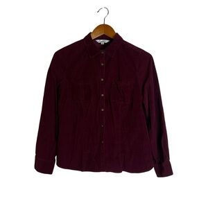 Tradition corduroy snap button down shirt. Size 10 petite